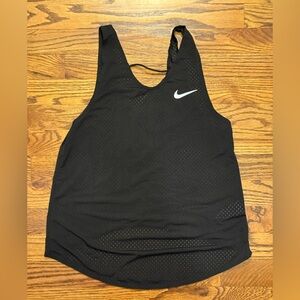 Nike Dri-FIT Perforated Black Athletic Tank Strappy Back Detail